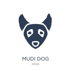 Mudi dog icon. Trendy flat vector Mudi dog icon on white background from dogs collection