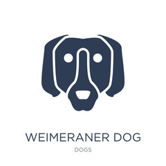 Weimeraner dog icon. Trendy flat vector Weimeraner dog icon on white background from dogs collection