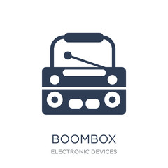 Boombox icon. Trendy flat vector Boombox icon on white backgroun