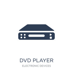 Obraz na płótnie Canvas DVD Player icon. Trendy flat vector DVD Player icon on white bac