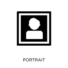 portrait icon isolated on white background. Simple and editable portrait icons. Modern icon vector illustration.