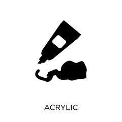 Acrylic icon. Acrylic symbol design from Museum collection.