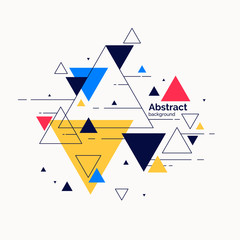 Abstract geometric background with triangles in minimalistic style.