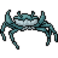 Obraz premium vector pixel art crab