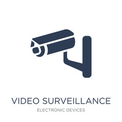 video surveillance icon. Trendy flat vector video surveillance i