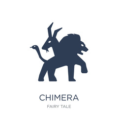 Chimera icon. Trendy flat vector Chimera icon on white background from Fairy Tale collection - obrazy, fototapety, plakaty