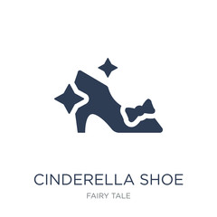 Cinderella shoe icon. Trendy flat vector Cinderella shoe icon on white background from Fairy Tale collection