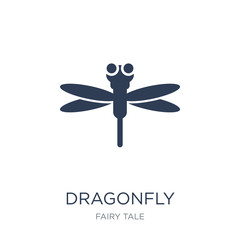 Dragonfly icon. Trendy flat vector Dragonfly icon on white background from Fairy Tale collection