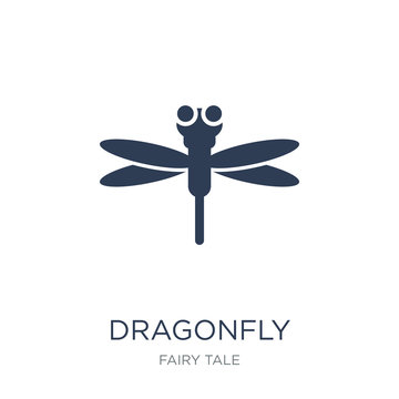 Dragonfly icon. Trendy flat vector Dragonfly icon on white background from Fairy Tale collection