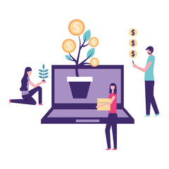 volunteers help work