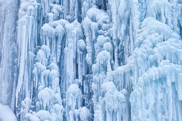 Closeup of Frozen Waterfall