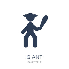 Giant icon. Trendy flat vector Giant icon on white background from Fairy Tale collection