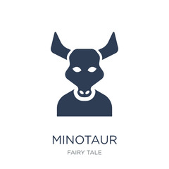 Minotaur icon. Trendy flat vector Minotaur icon on white background from Fairy Tale collection