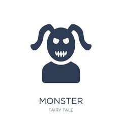 Monster icon. Trendy flat vector Monster icon on white background from Fairy Tale collection