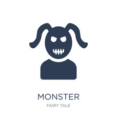 Monster icon. Trendy flat vector Monster icon on white background from Fairy Tale collection