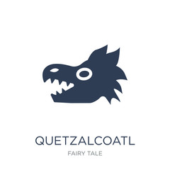 Quetzalcoatl icon. Trendy flat vector Quetzalcoatl icon on white background from Fairy Tale collection