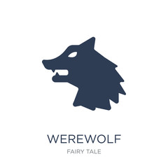Werewolf icon. Trendy flat vector Werewolf icon on white background from Fairy Tale collection