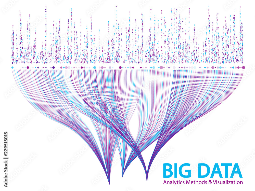 Wall mural big data visualization concept vector.