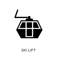 Ski lift icon. Ski lift symbol design from Winter collection.