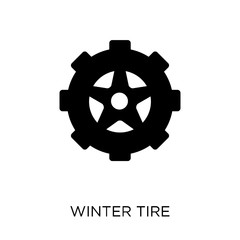 Winter tire icon. Winter tire symbol design from Winter collection.