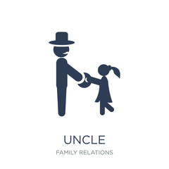 uncle icon. Trendy flat vector uncle icon on white background from family relations collection