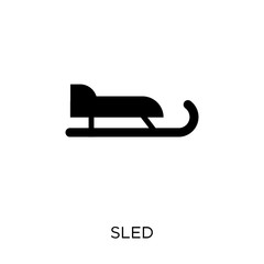Sled icon. Sled symbol design from Winter collection.