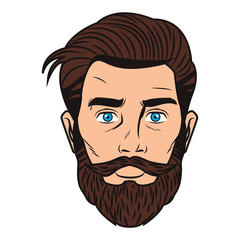 Pop art hipster face