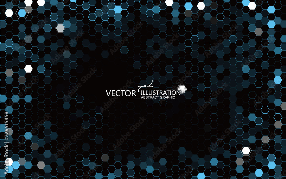 Aufkleber the abstract background of molecular structure and graphic design of technology sense.