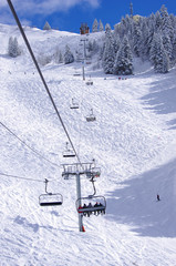 Fototapeta na wymiar station de ski - saint pierre de chartreuse