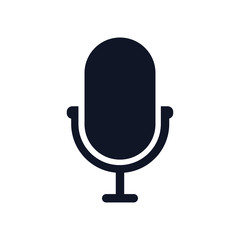 mic silhouette icon design template vector