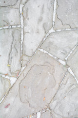 City street stone pavement. Top view on cobblestone street