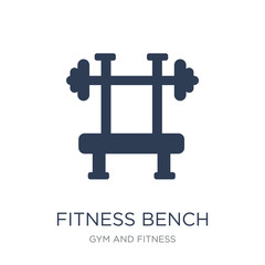 Fitness bench icon. Trendy flat vector Fitness bench icon on white background from Gym and fitness collection