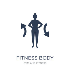 fitness Body icon. Trendy flat vector fitness Body icon on white background from Gym and fitness collection