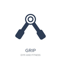 Grip icon. Trendy flat vector Grip icon on white background from Gym and fitness collection