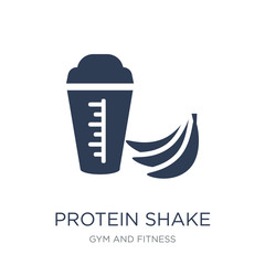 Protein shake icon. Trendy flat vector Protein shake icon on white background from Gym and fitness collection