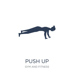 Push up icon. Trendy flat vector Push up icon on white background from Gym and fitness collection