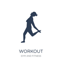 Workout icon. Trendy flat vector Workout icon on white background from Gym and fitness collection
