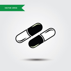 capsule logo icon design template vector