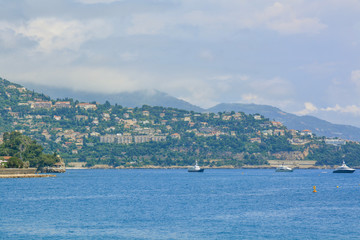 Fototapeta na wymiar View of the sea and a coast