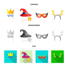 Obraz premium Vector illustration of party and birthday icon. Collection of party and celebration stock vector illustration.