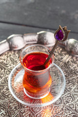 Turkish tea in traditional glass