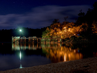 Te Mahia Bay nighttime reflection, Marlborough Sounds New Zeland