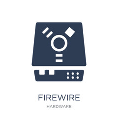 Firewire icon. Trendy flat vector Firewire icon on white background from hardware collection