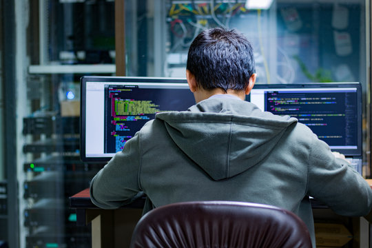 Development of programming and encryption technologies.Website design programmers often have screens for display. And the screen used to write code. Programming with HTML, PHP and javascript.