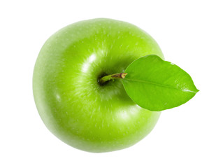Green apple, isolated on white background