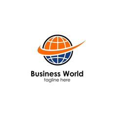 Business world logo template