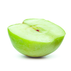 Ripe green apple isolated on a white background