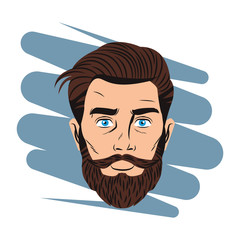 Pop art hispter face