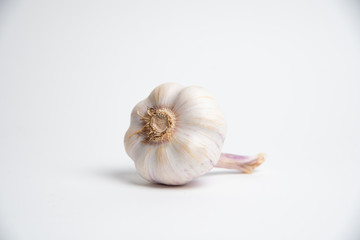 Knoblauch vor wei&szlig;em Hintergrund