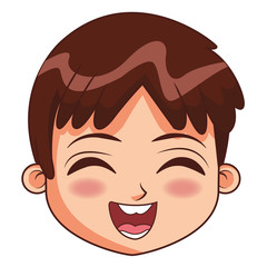 Boy face cartoon